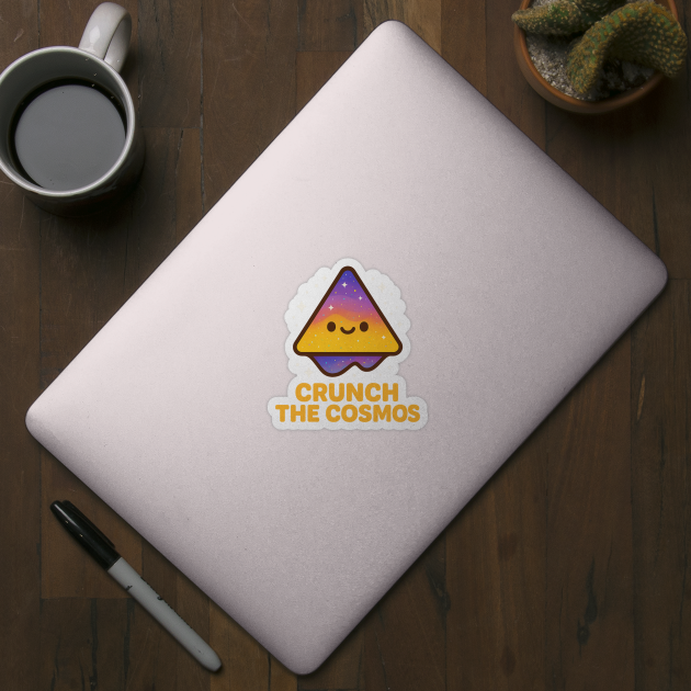 Crunch The Cosmos – Cute Space Nacho Art | Funny Cosmic Snack Tee by Anne Lee